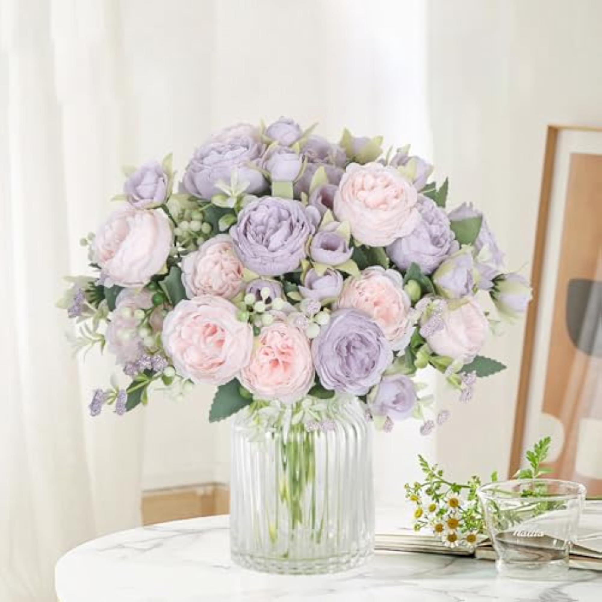Faux Peony Bouquet for Wedding Decoration
