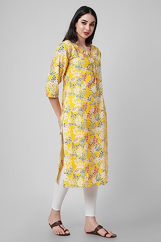 Image of rytras Women's Cotton Straight Fit Straight Kurta