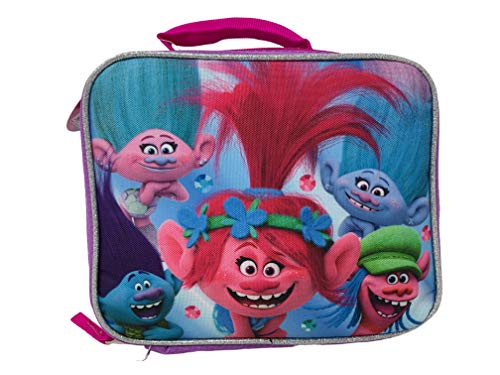 Fast Forward Trolls Dreamworks 9" Lunch Bag - Lunch Box - Poppy's Fun Day, Purple, small