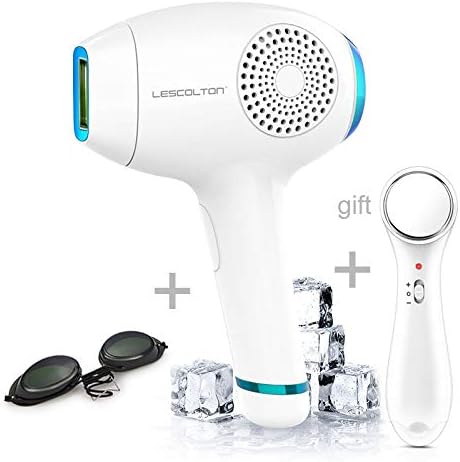 Lescolton IPL Hair Removal Device ICE Cold Feeling Epilator IPL Hair Removal System with 350,000 Flashes for Body, Face, Bikini & Underarms