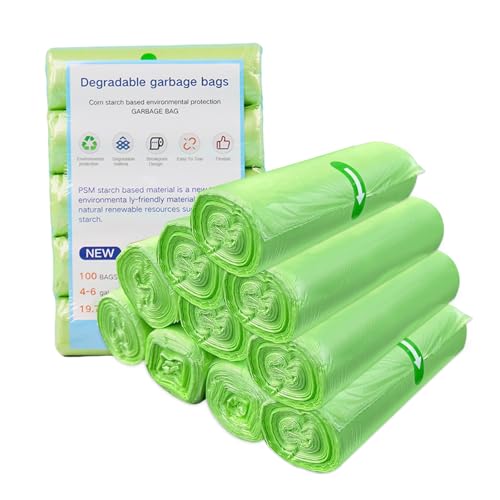 200 Bolsas de Basura Biodegradable 20L Bolsas de Basura Orgánicas 50X60cm Bolsas de Basura para Cocina Compostables Biodegradables y Reciclables para Hogar Jardín Cocina Oficina