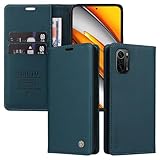 SLWYF Handyhülle für Xiaomi Poco F3/11i/Redmi K40/K40 Pro Hülle, Premium PU Lederhülle Wallet Klappbar Flip Hülle Tasche Magnet Kartenfach Standfunktion Klapphülle Schutzhülle Handyhülle, Blau