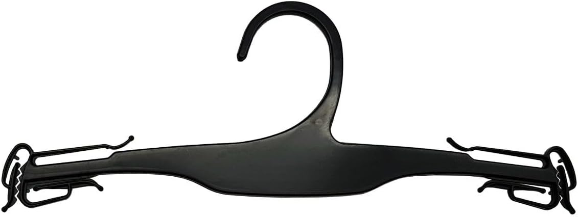 NAHANCO Intimate Apparel Molded Hanger with Delicate Shoulder Clips and Area for Logo - 10" Polystyrene, Clear (Pack of 1000)