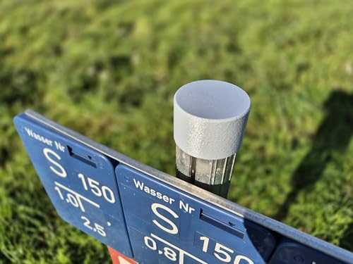 LogbuchBox Geocaching Versteck Pfostenkappe - passgenau & wasserdicht, inklusive Dichtungsringe & Petlinge (Grau, 51 mm (asymmetrisch))