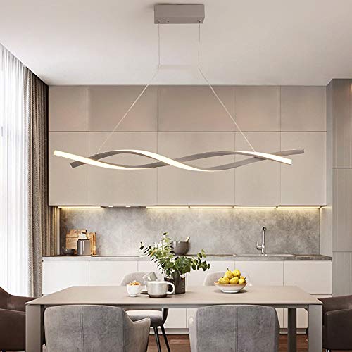 Chandelier de chambre moderne LED design minimaliste géométrique - 3