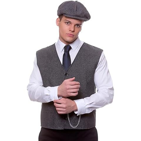 Wicked Costumes 1920's Gangster Waistcoat & Cap Set Cover