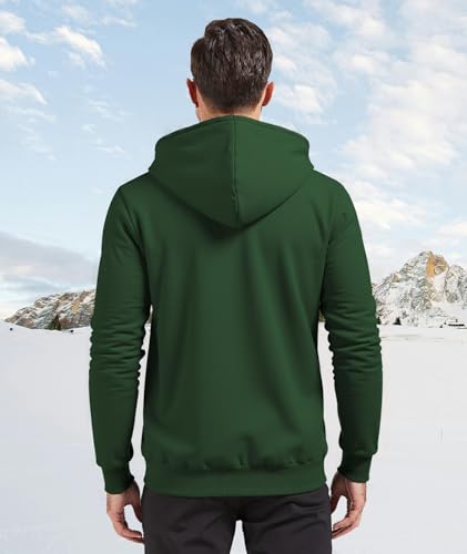 Mens Fleece Hoodies Zip Up Warm Thick Winter Jacket - image 3
