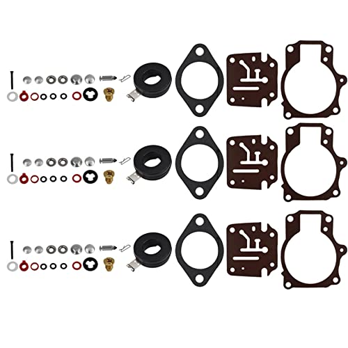 munirater 3PCS Carburetor Carb Repair Kit with Float Replacement for 18 20 25 28 30 35 40 45 48 50 55 60 65 70 75HP by munirater - Image 2