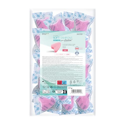 JOYDIVISION Soft Tampons MINI Diskrete Ergonomische Damenhygiene ohne Rückholfaden für Aktive Frauen Sanftes Hautfreundliches Komfortmaterial Ideal für Sport Reisen & Intime Momente