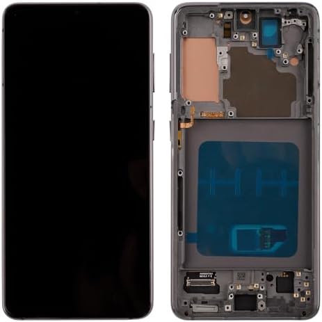 OLED Digital Display Replacement Compatible with for Samsung Galaxy S21 SM-G990F G990U G990W G990A (Black with Frame) LCD Display Touch Screen Digitizer Assembly with Repair Tools-6.2inch