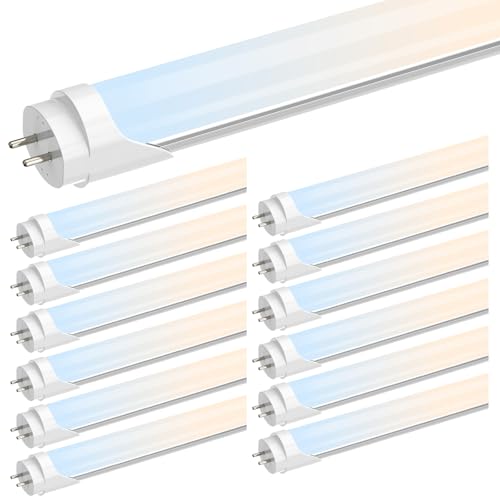 JESLED 4-Foot 6-CCT T8 LED 12-Pack