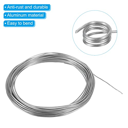 PATIKIL 1,0mm Bonsái modelado flexible con 2 rollos de aluminio plateado 4