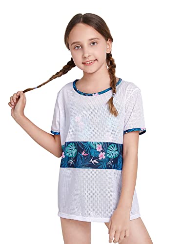 Soly Hux Girl's Tropical Print Bikini Bathing Suit With Cover Up 3 Piece Swimsuits Multicoloured 160 #TOP2