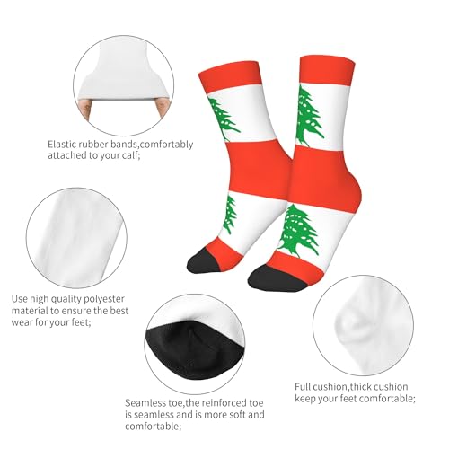 SEAEAGLE Lebanese flag A Pair Junior Athletic Short Tube Socks Children Calf Tube Socks Short Stockings3