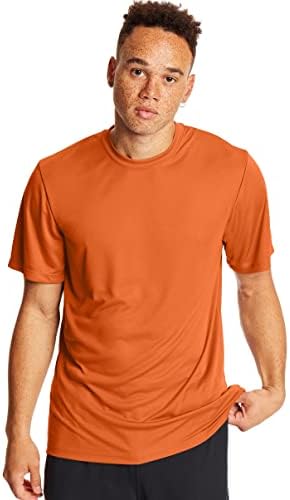 Hanes mens Sport Cool Dri Performance Tee fashion t shirts, Safety Orange, Large US