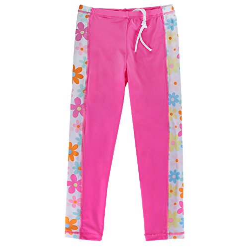 Image of Girls Two Piece Swimsuit Long Sleeve Floral Bathing Suit UPF 50+ Summer Beach Swimwear