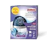 UniBond AERO 360º Lavender, Humidity Absorber, Ultra-Absorbent, Helps Prevent Condensation, Mould & Musty Smells, Recyclable & Refillable, Moisture Absorber Device incl. 1 Lavender Refill Tab 450g
