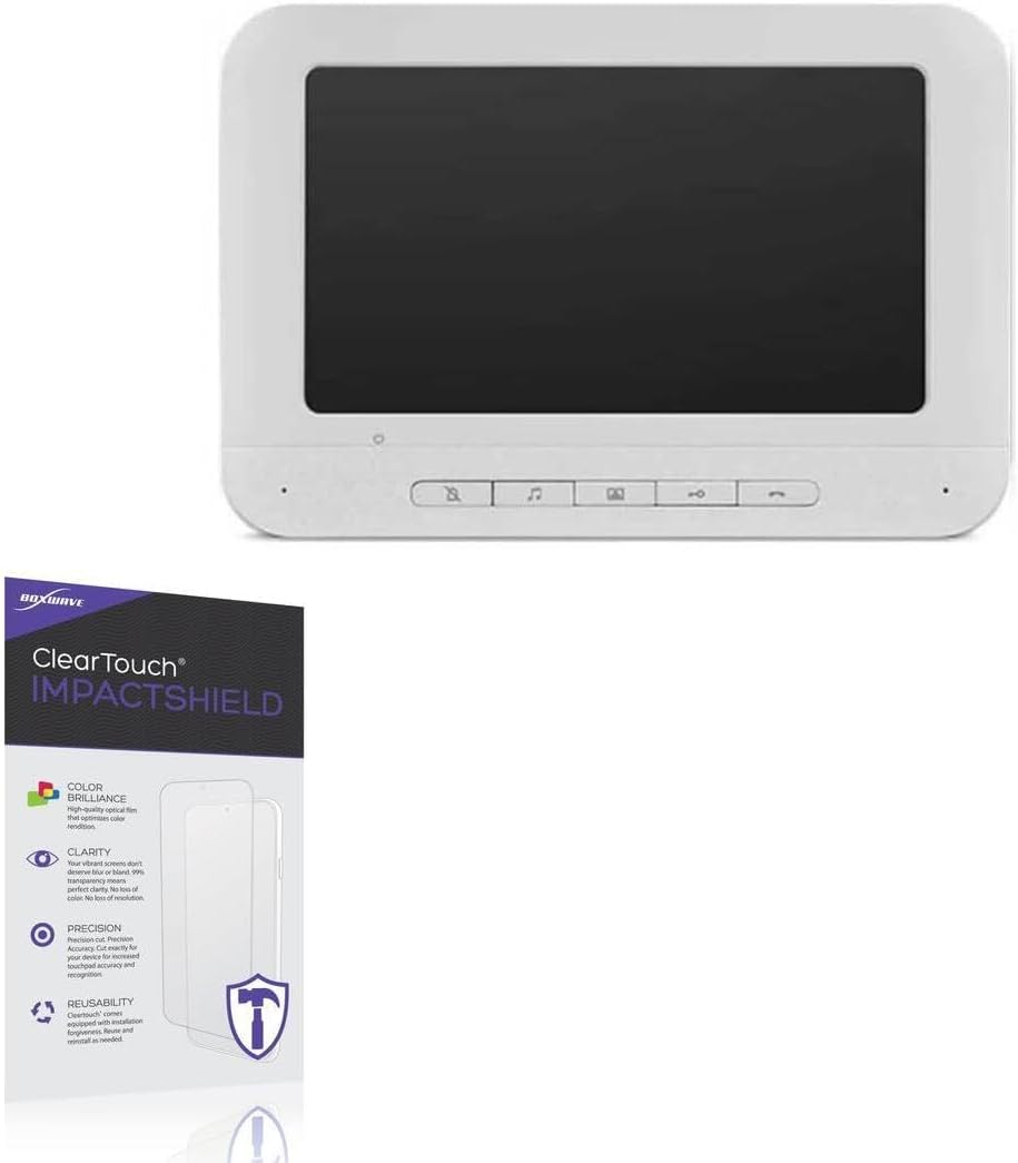 BoxWave Screen Protector Compatible with Etokfoks Monitor Wired Video Door Phone Doorbell Kit (MLSA04-3LT106) - ClearTouch ImpactShield (2-Pack), Impenetrable Screen Protector Flexible Film