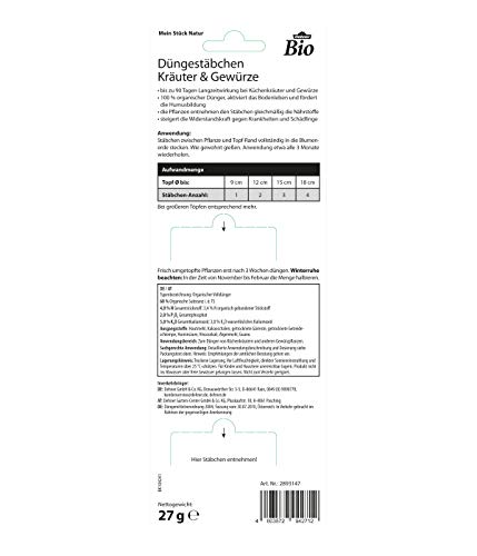 Kräuterdünger Dehner Bio Düngestäbchen für Kräuter