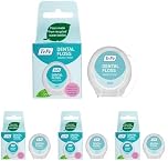 TePe Dental Floss, pfas Free Floss, Multiple Threads and Increase Surface for a Gentle and efficient Cleaning Between Teeth, for no to Narrow Gaps (Pack of 4)