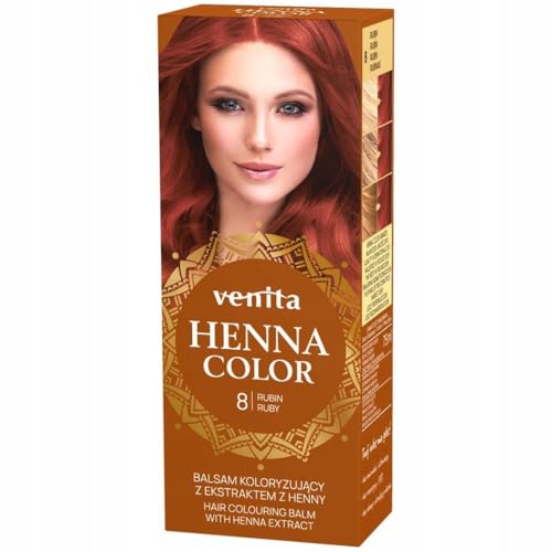 Venita Henna Color Haarfärbemittel, 8 Rubin, 75 ml