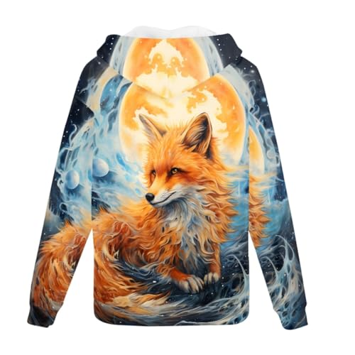 KIDVOVOU Men's Galaxy Wolf Hoodie Cool 3D Print Graphic Hoodies Long Sleeve Zip Up Hoodie Pullover Sweatshirts2