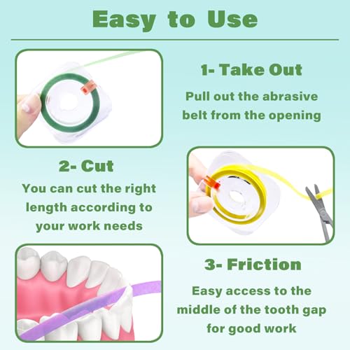 dental polishing strips sanding strips tooth file teeth sanding grinding tool 3 rolls