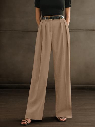 Image of GRECIILOOKS Trousers for Woman | Womens High Rise High Waist Flared Korean Style | Formal Pant for Women Office Wear| Track Pants for Womans Elegant for College & Events (Available in Plus Size)