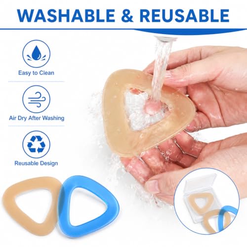 Image of CPAP Nose Pads Nasal Gel Pads for Full Face /Nasal Mask (2 Pack) - Home Ventilator Nose Pads CPAP /BiPAP Mask Liners Supplies Comfort Seal Skin Protection - Reusable Soft CPAP Nose Guard