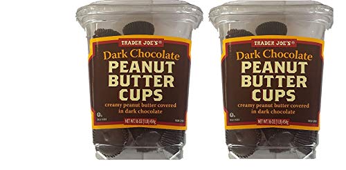 Trader Joe's Dark Chocolate Peanut Butter Cups 16 oz Two Pack