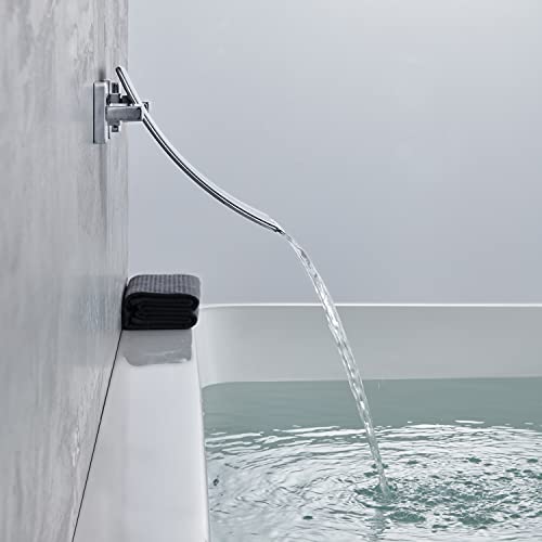 Robinet de baignoire cascade noir mat Mont-Mur à haut débit