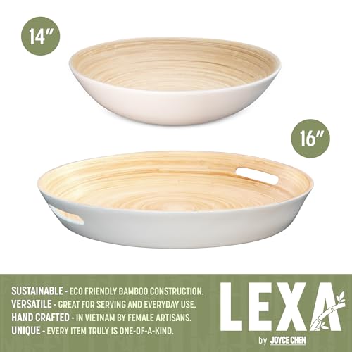 Ensemble de divertissement en bambou Lexa avec plateau 40cm et saladier