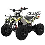 X-PRO Gas ATV 4 Wheelers 40cc ATV Quads Quad with Front and Rear Disc Brake for Kids (Pineapple Green)