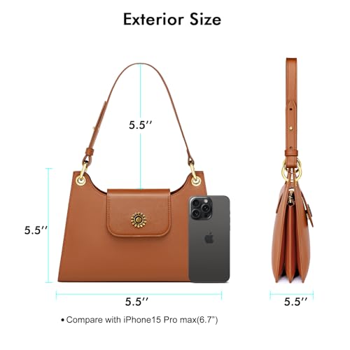 Peacocktion Shoulder Bag for Women Trendy Small Cute Vegan Leather Purses Handbags4