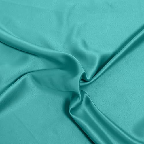 Image of 80-90% Blackout Door Curtains with Tie Back 8 feet 2 Pcs| Room Darkening, Thermal Insulated, Noise Reducing Heavy Polyester Solid Curtains (Aqua Blue Colour)