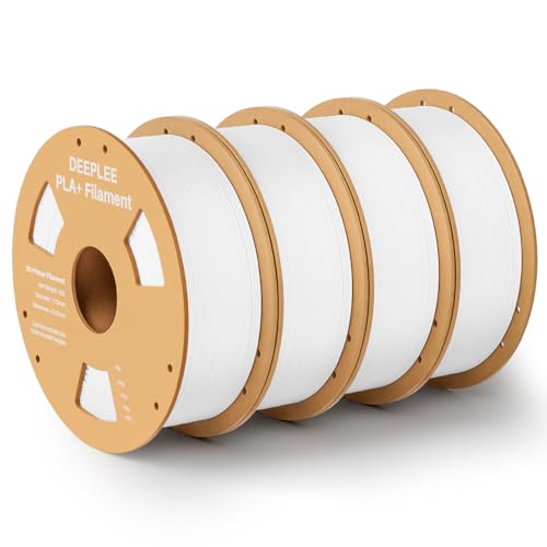 Image of PLA+ 1.75mm 3D Printer Filament, PLA Plus with Dimensional Accuracy + /- 0.02mm, Higher Strength and Toughness, Neatly Wound, No Clogging, Fits for Most FDM 3D Printers, 4KG White