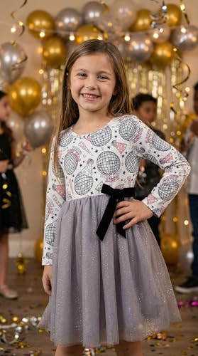 Image of Girls Long Sleeve Tulle Tutu Dresses for Kid and Toddler