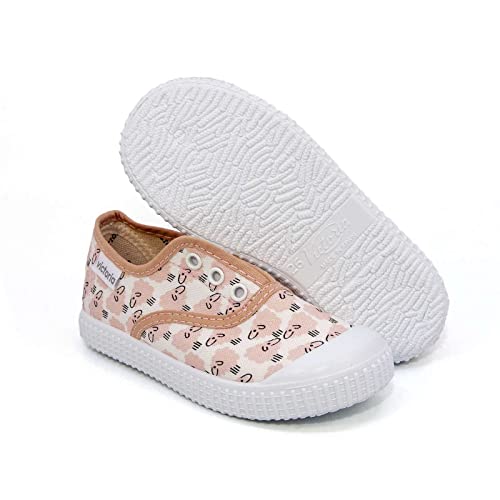 victoria Girls Slip On Canvas Shoes, Rose White,2 M US3