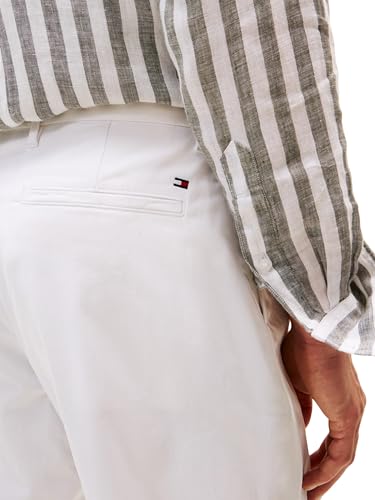 Tommy Hilfiger Herren Chino Hose Harlem Satin Relaxed Fit, Weiß (Th Optic White), 31W/32L – Ansicht 3