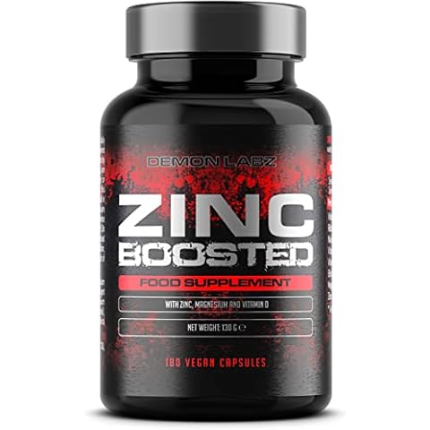 Zinc Boosted - High Strength - Zinc Complex to Support The Immune System and Energy Levels - with Vitamin D & Vitamin B6-180 Capsules Cover