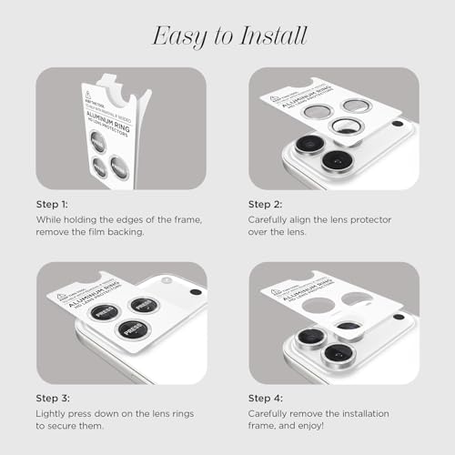 Image of Case-Mate Camera Lens Protector with Aluminum Twinkle Rings for iPhone 17 Pro Max /iPhone 17 Pro - Double Tempered Glass, Anti-Scratch - Ultra HD View with Night Shooting, Case Friendly, Easy Install
