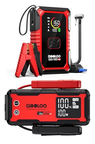 GOOLOO A5 Jump Starter with Air Compressor & 6000A Jump Starter GT6000 Car Starter with 100W Bi-Directional Fast Charge - Detailed View