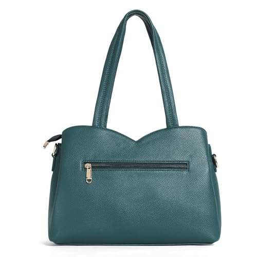 Image of Gold Rose Women's Vegan Leather Handbag - Stylish Shoulder and Crossbody Bag for Women | Multi-Compartment Office, Party and Daily Use Purse
