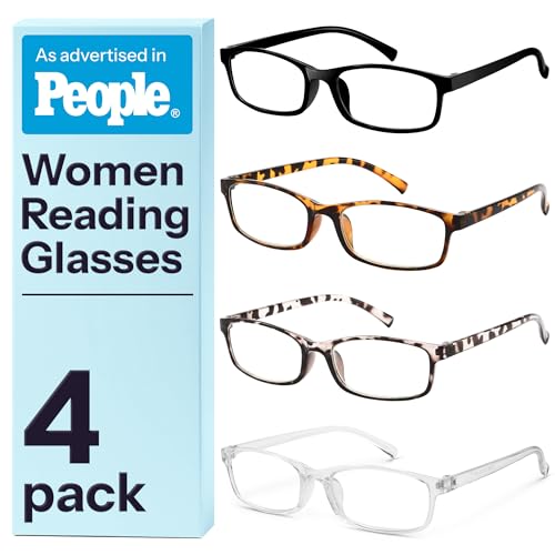 Gaoye +1.5 Multi Pack Reading Glasses - Blue Light Blocking Lenses, TR90 Frames, UV400 - Eyeglasses with Clear Vision