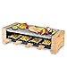Artestia Electric Raclette Grill with High Density Granite Grill Stone,1450W High Power ETL Certified, Two-Tier Separate Heat Source for Plate/Side Dishes,Serve the whole family (Grill Stone Raclette)