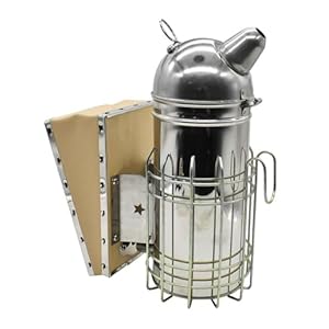 11-inch Stainless Steel Bee Hive Smoker with 3 Pack of Smoke Pellets, One Size, GLSMKR