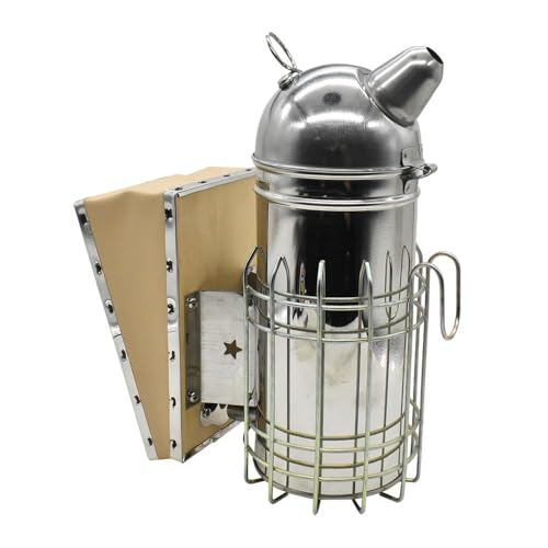 Goodland Bee Supply 11-Inch Stainless Steel Bee Hive Smoker with 3 Pack Of Smoker Fuel
