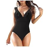 2022 Bikini Femme Dessus Rose Bébé Bikini pour Hommes Dessus Chemisier Jeans Bikini Tankinis Minceur Bikini Rayé Coloré Culotte De Bikini Mauve Surfeur Bikini Body Detox Danette (Black, S)