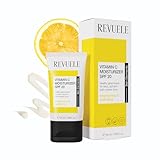 REVUELE Vitamin C Moisturizer SPF 20 – Crema Viso Leggera Idratante e Protettiva, Con Vitamina C Antiossidante, Riduce Macchie e Discromie, Uniforma l’Incarnato, Dona Luminosità e Tonicità, 50 ml