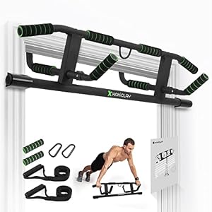 KAKICLAY 2026 Upgrade Multi-Grip Pull Up Bar with Smart Larger Hooks Technology - USA Original Patent, Designed, Shipped, Warranty